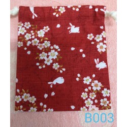 Special Sale‑ B003 日本和風兔索繩袋13x17cm(紅色)