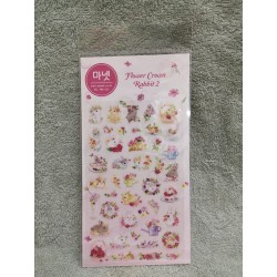 Special Sale- ST04 Flower Crown Rabbit Sticker