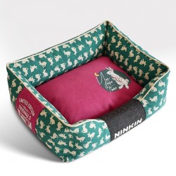 Ninkin 帆布雙面寵物床(S)(綠色)