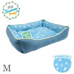 DoggyMan Pet Square Cool Sofa M (Ice cream Pattern)(Ice Blue)