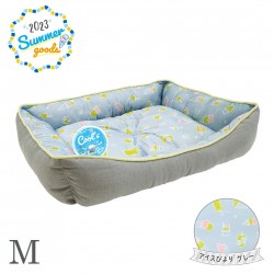 DoggyMan Pet Square Cool Sofa M (Ice cream Pattern)(Gray)
