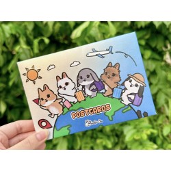 BunBunCha 兔兔旅遊記明信片 (一套12張)