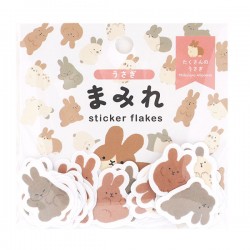 WORLD CRAFT Mamire 系列貼紙套裝 Sticker Flakes (45枚入)(兔兔)