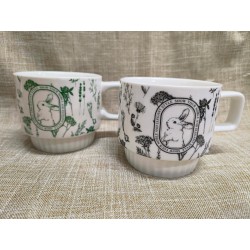 Special Sale- C001/C002 英式風格兔兔陶瓷杯 (黑/綠)