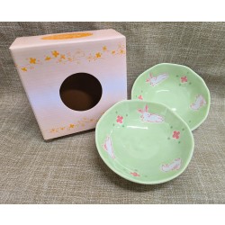 日本製 Yuto 小碗套裝 (一套2隻)(綠色)