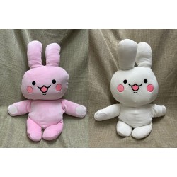 日本正版 兔兔大公仔 (抱抱兔- 粉紅/白色)