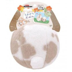 MiniAniman Rabbit Tail Toy For Rabbit (L) (Brown&White Lop)