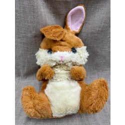 日本正版 兔兔公仔 (啡白豎耳兔)