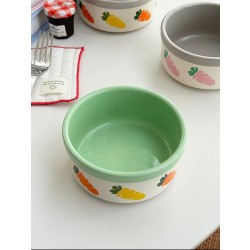 紅蘿蔔印花食物碗 (綠色)