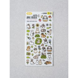 <韓國DAISO> 兔子朋友貼紙Sticker (4張)