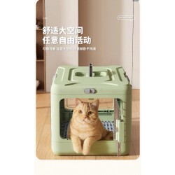 義賣- 便攜外出可折疊寵物籠 (粉綠色)