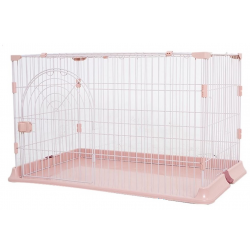 豪華單門兔籠(粉紅)(84x60x54cm)