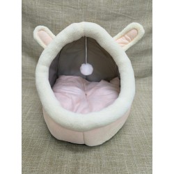 可愛粉紅兔子寵物窩(S)