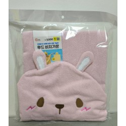 <韓國DAISO> 兒童連帽沙灘用斗篷 (粉紅兔)